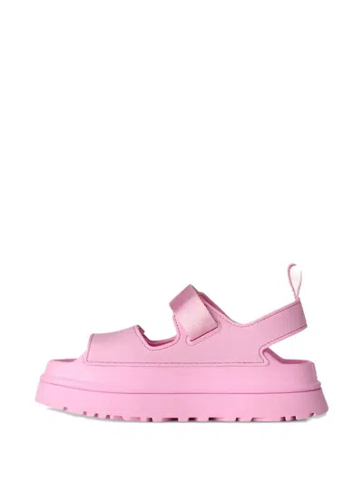 Ugg Sandals Open Toe Platform Sole Pull Tab In Pink