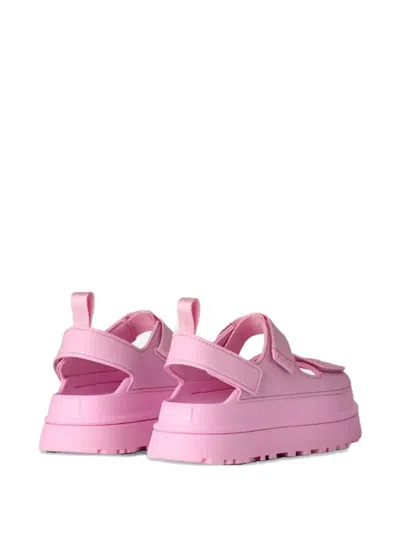 Ugg Sandals Open Toe Platform Sole Pull Tab In Pink