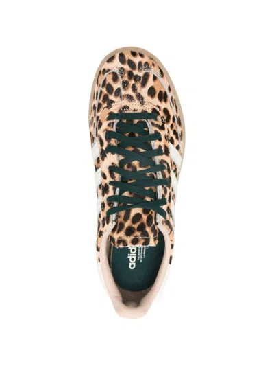 Adidas Originals Handball Spezial Leopard-print Leather Sneakers In Animal Print