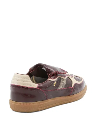 Alohas Tb.490 Club Patent Deep Burgundy Leather Sneakers In Brown