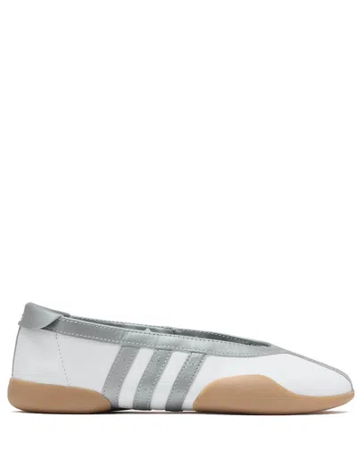 Adidas Originals Taekwondo Mei Ballet Metallic Leather-trimmed Leather Sneakers In Silver
