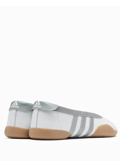 Adidas Originals Taekwondo Mei Ballet Metallic Leather-trimmed Leather Sneakers In Silver