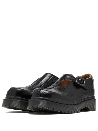 Dr. Martens Rejena Mj Analine Croc Emboss Woman Loafers Black Size 7 Leather