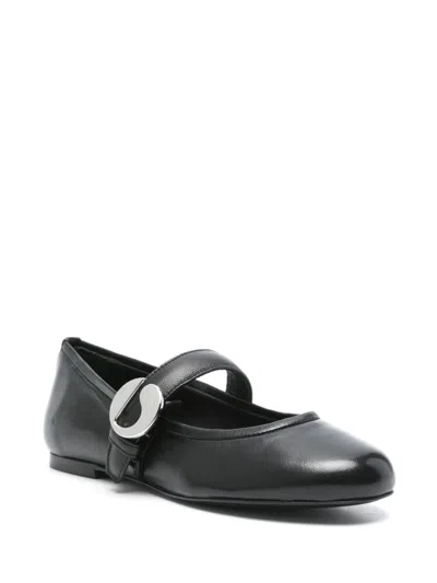 Coperni Leather Mary Jane Ballerina Flat In Black