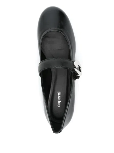 Coperni Leather Mary Jane Ballerina Flat In Black