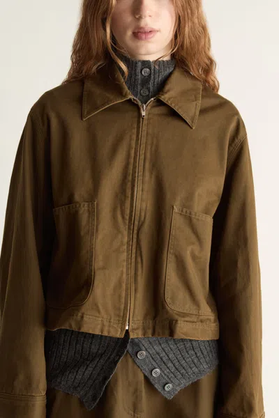 Lee Mathews Harper Drill Jacket In Brown