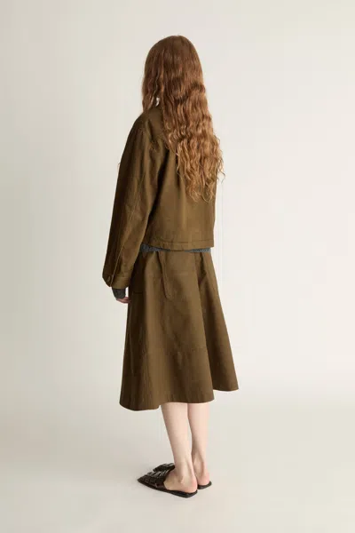 Lee Mathews Harper Drill Jacket In Brown
