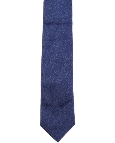 Brunello Cucinelli Print Silk Tie In Blue