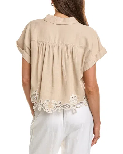 1.state Collared Blouse In Brown