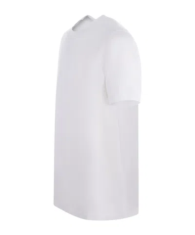 Herno Logo Patch Crewneck T-shirt In White