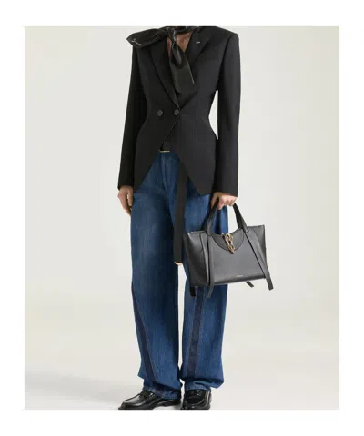 Givenchy Slashed Double-breasted Jacket In Wool And Mohair In Black