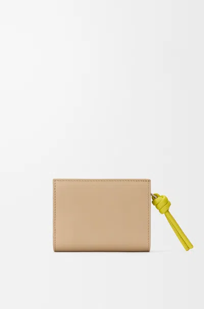 Loewe Knot Compact Wallet In Nude