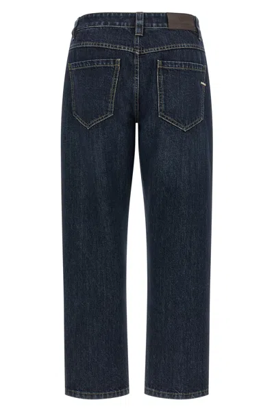 Brunello Cucinelli Belt Loop Jeans In Blue