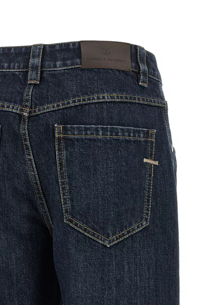 Brunello Cucinelli Belt Loop Jeans In Blue