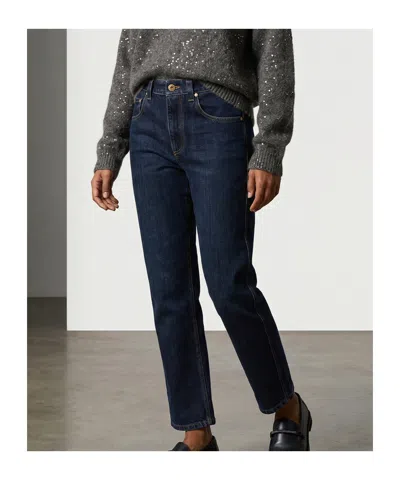 Brunello Cucinelli Belt Loop Jeans In Blue