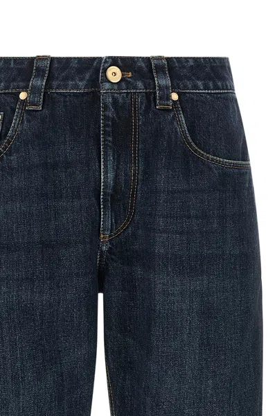 Brunello Cucinelli Belt Loop Jeans In Blue