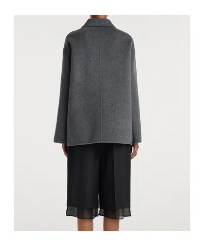 Rohe Double-faced Wool Pankou Closure Jacket In Gray