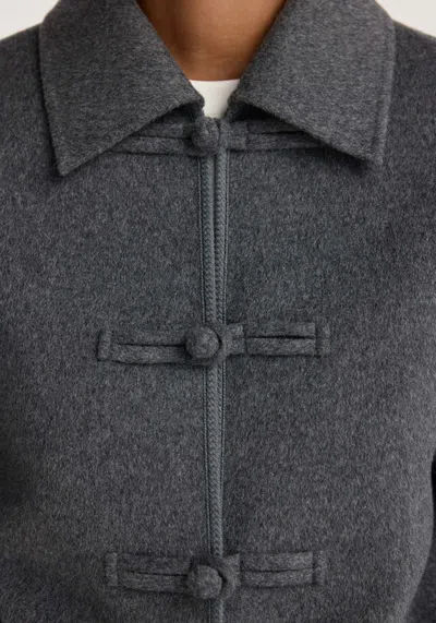 Rohe Double-faced Wool Pankou Closure Jacket In Gray