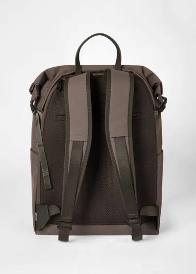 Paul Smith Roll-top Backpack In Brown