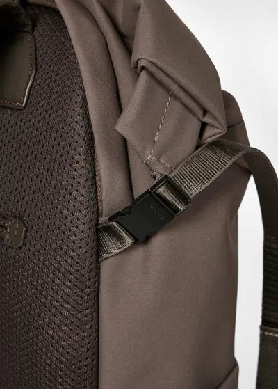 Paul Smith Roll-top Backpack In Brown
