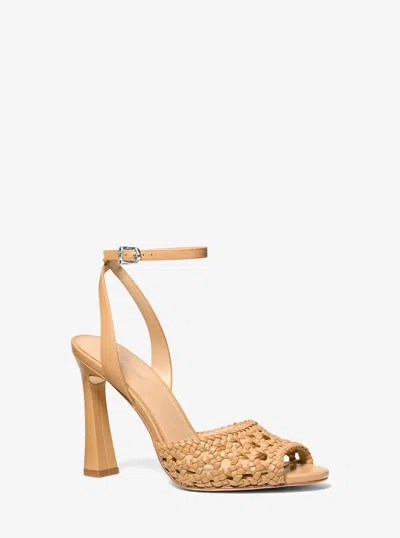 Michael Kors Heeled Sandal Woman Color Beige In Multi