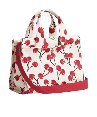 Coach Cargo 26 Double Handle Shoulder Bag In White