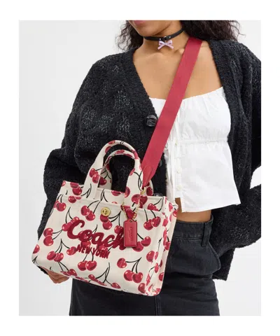 Coach Cargo 26 Double Handle Shoulder Bag In White