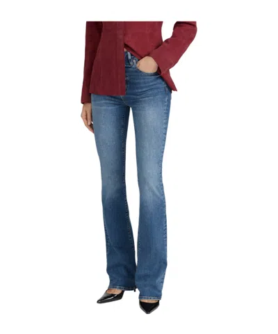 Frame The Icon Flared Jeans In Blue
