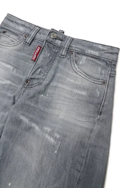 Dsquared2 Washed-effect Jeans In Gray