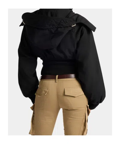 Dsquared2 Military Chic Mini Down Jacket In Black