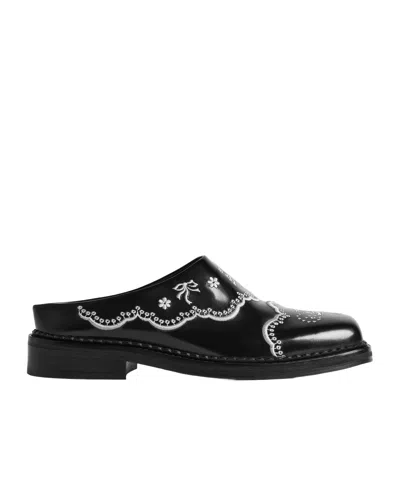 Simone Rocha Square-toe Flat Mules In Multi