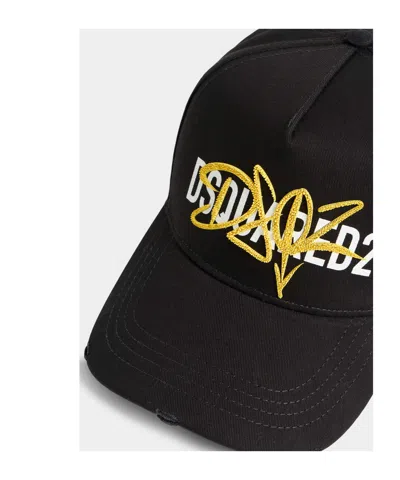 Dsquared2 Logo Baseball Cap In Orange