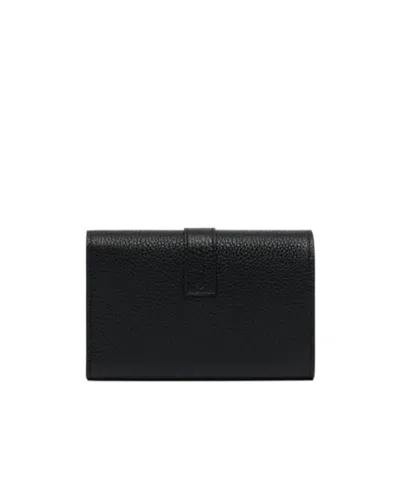 Tom Ford Grain Leather Kara Compact Wallet In Black