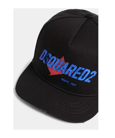 Dsquared2 Logo Baseball Cap In Metallic