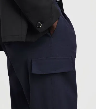 Herno Technical Cargo Trousers In Blue