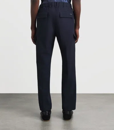 Herno Technical Cargo Trousers In Blue