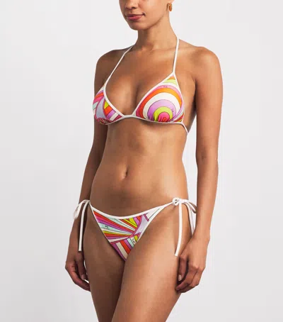 Pucci Iride Triangle Bikini Top In Multi