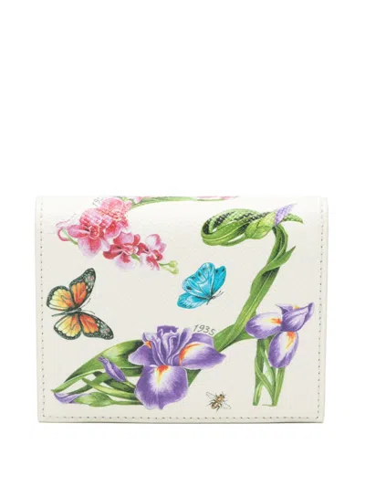 Ferragamo Gancini Leather Compact Wallet In Multi