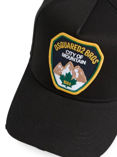 Dsquared2 D2 Baseball Cap In Black