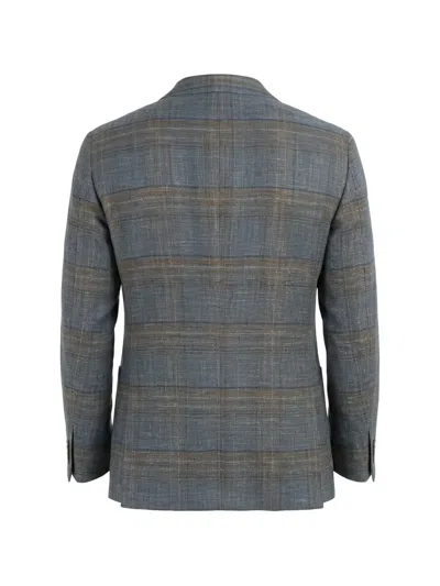 Tombolini Zero Gravity Check-pattern Blazer In Gray