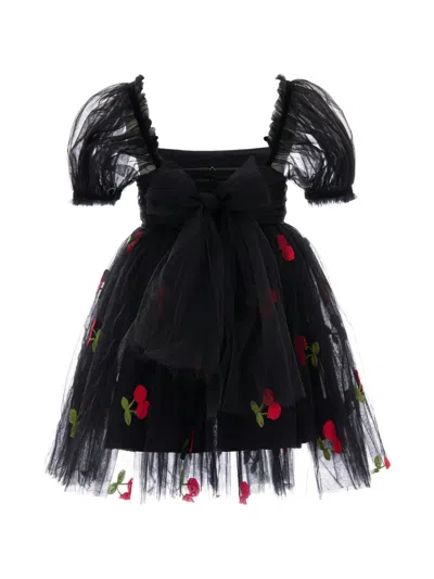 Mimi Tutu Elysande Cherry Tulle Dress In Black