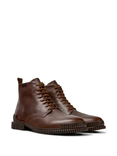 Camper Pix Leather Ankle Boot In Brown