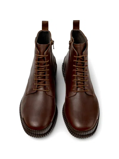 Camper Pix Leather Ankle Boot In Brown