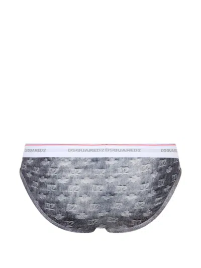 Dsquared2 D2 Monogram Brief In Gray