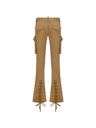 Dsquared2 Cotton Cargo Pants In Brown