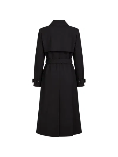 The Sei Structured Double-breasted Trench Coat In Black