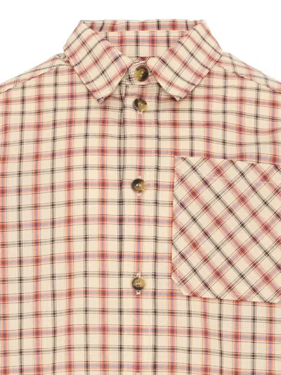 Bonpoint Check-pattern Shirt In Brown