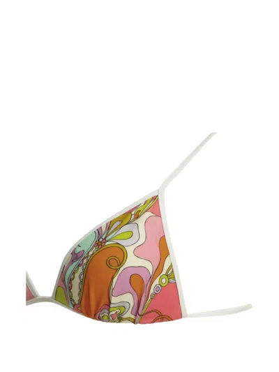 Pucci Orchidee Triangle Bikini Top Adjustable Straps In Multi