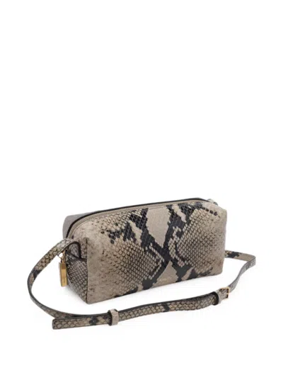 Khaite Mini Kye Python-print Mini Shoulder Bag In Animal Print