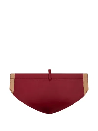 Dsquared2 D2 Upside Down Swim Briefs In Red